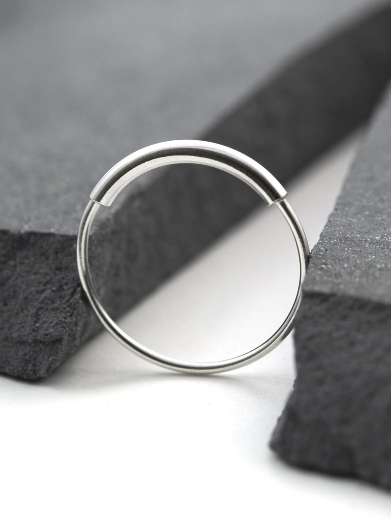 Bridge ring Thin silver ring silver