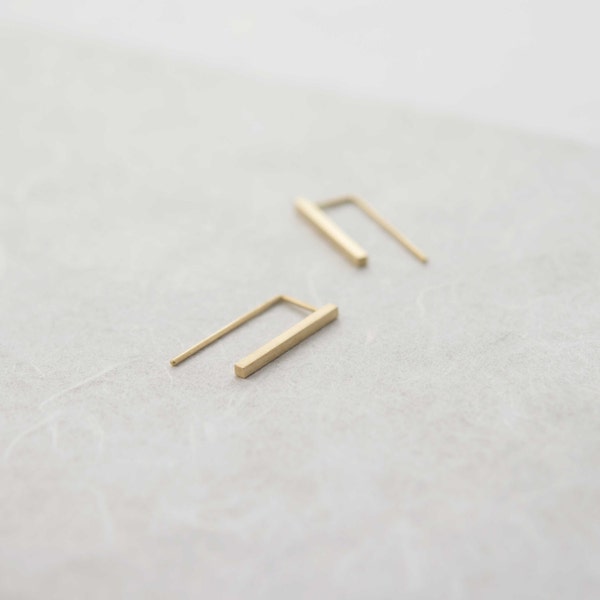 Yellow gold Vermeil bar ear jacket