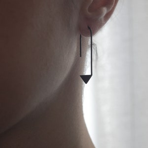 Triangle ear threader earrings image 2
