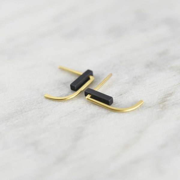 Black and gold, Mix and match  earrings