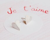 Valentines day Silver Heart Stud aerrings