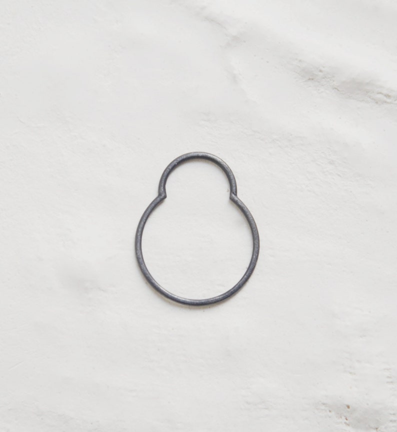 Graphic ring, oxidized silver image 1