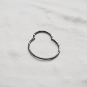 Graphic ring, oxidized silver image 3