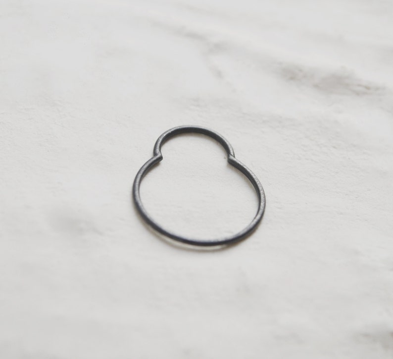 Graphic ring, oxidized silver image 3