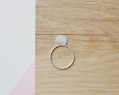 Silver Circle ring //  bubble ring