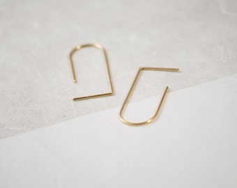 Gold Hoops, staple earrings