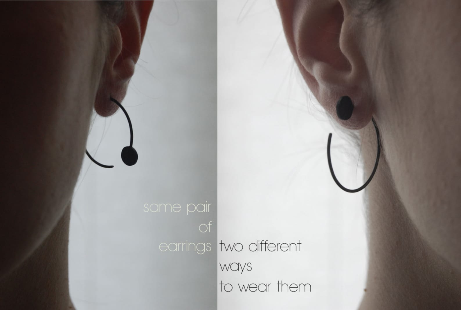 Oxidized Silver Hoop Earrings Etsy UK