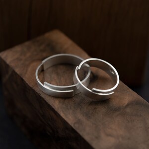 Couple band set, wedding rings, Alliance image 4