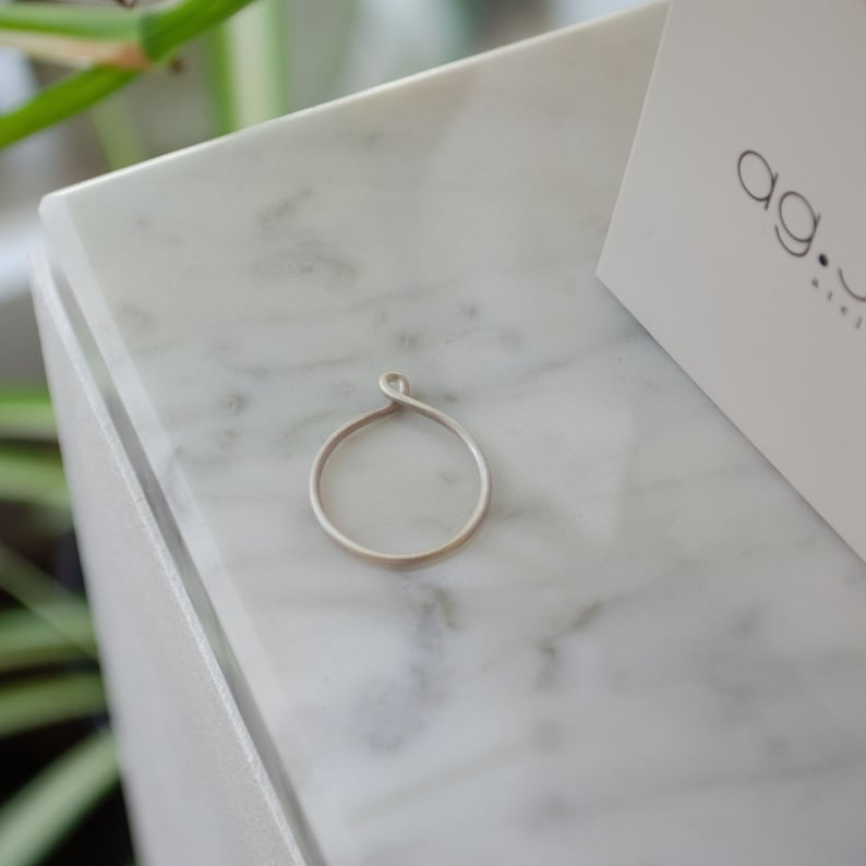 Twisted silver ring, modern and minimal, perfect gift matte silver