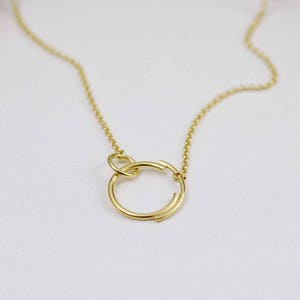 Collier deux anneaux entrelacés en or Vermeil image 6