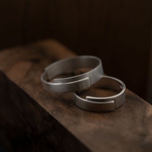 Couple band set, wedding rings, Alliance image 6