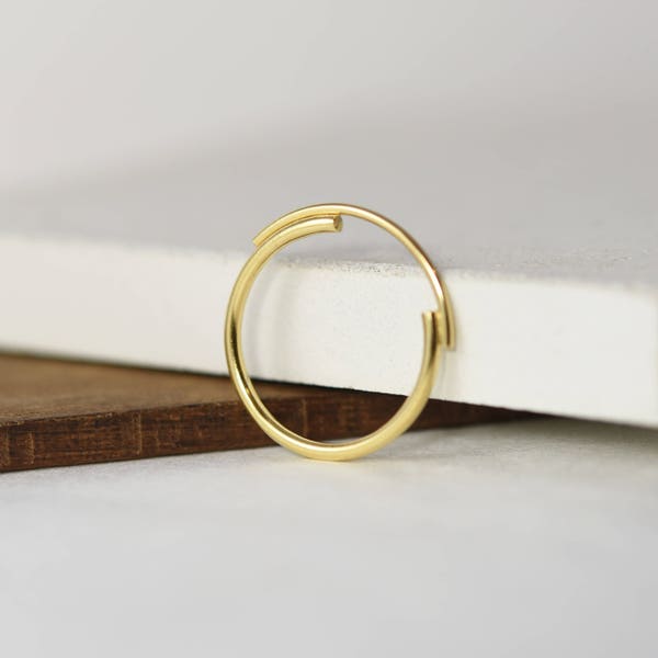 Bague délicate et minimaliste en Vermeil or jaune