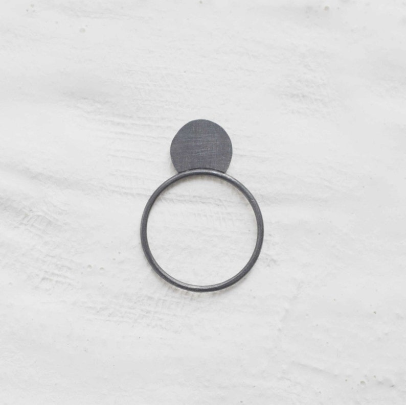 Dot ring in oxidized silver image 1