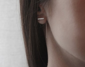 Double sided earring Bar earring