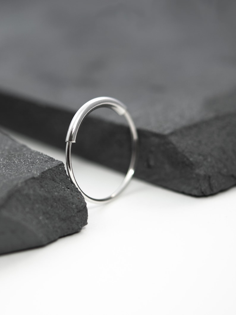 Bridge ring Thin silver ring silver