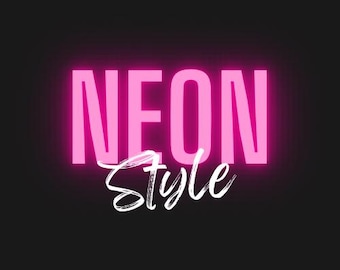 Custom Neon Logo Templates: Vibrant Business Branding (Editable Designs)
