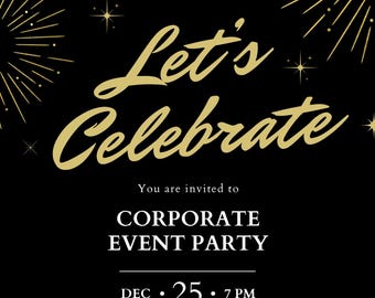 Modern Event Invitation Template: Editable Party Invites