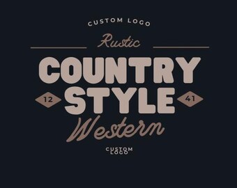Rustic Country Logo Templates: Editable Farmhouse Business Branding