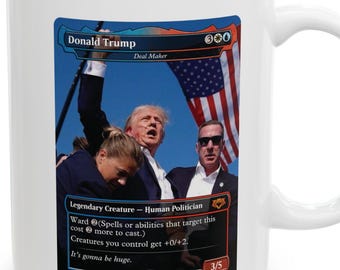 Donald Trump MTG Proxy-Karten-Tasse, Magic The Gathering Politischer Proxy-Cup, Donald Trump Sammelkarten-Tasse