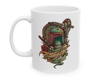 Star Wars Boba Fett Mug, Bounty Hunter Coffee Cup | Boba Fett Comic Book Mug, Star Wars Fan Gift & Collectible