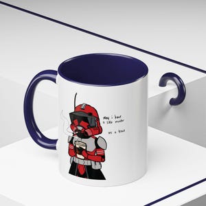 Kommandant Fox Tasse, Star Wars Clone Trooper Kaffeetasse, Coruscant Guard inspiriert Geschenk, Clone Wars Fan Art Tasse, Sci-Fi Geek Geschenk, individuelle Nerdy Tasse Bild 13