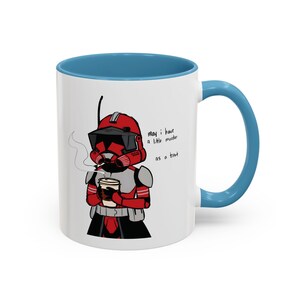 Kommandant Fox Tasse, Star Wars Clone Trooper Kaffeetasse, Coruscant Guard inspiriert Geschenk, Clone Wars Fan Art Tasse, Sci-Fi Geek Geschenk, individuelle Nerdy Tasse Bild 9