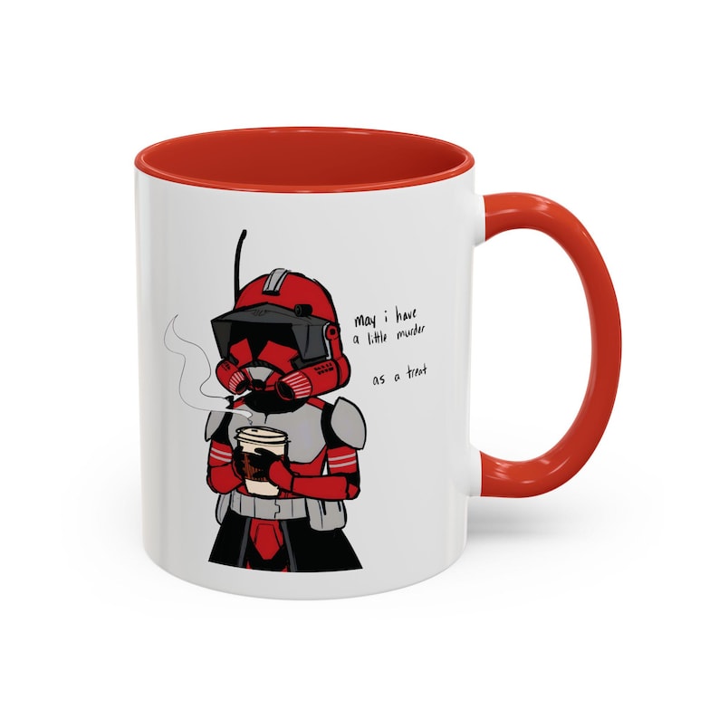 Kommandant Fox Tasse, Star Wars Clone Trooper Kaffeetasse, Coruscant Guard inspiriert Geschenk, Clone Wars Fan Art Tasse, Sci-Fi Geek Geschenk, individuelle Nerdy Tasse Bild 1