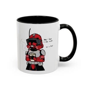 Kommandant Fox Tasse, Star Wars Clone Trooper Kaffeetasse, Coruscant Guard inspiriert Geschenk, Clone Wars Fan Art Tasse, Sci-Fi Geek Geschenk, individuelle Nerdy Tasse Bild 5