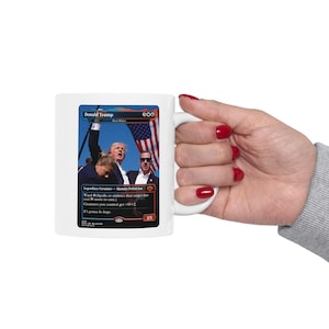 Donald Trump MTG Proxy Card Mug, Magic The Gathering Political Proxy Cup, Donald Trump Trading Card Mug image 2