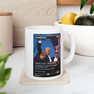 Donald Trump MTG Proxy Card Mug, Magic The Gathering Political Proxy Cup, Donald Trump Trading Card Mug image 3