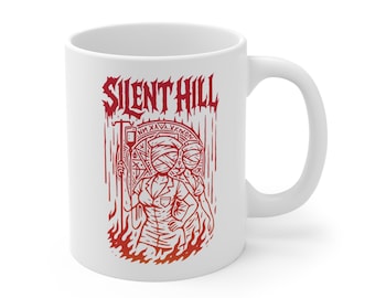 Silent Hill Bubble Head Nurse inspirierte Tasse, Horror Spiel Krankenschwestern Kaffeetasse, Horror Spiel Kaffeetasse, gruseliges Geschenk für Horror Fans & Gamer
