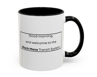 Black Mesa Transit System Coffee Mug,Half-Life Inspired Coffee Cup, Gamer Drinkware, Sci-Fi Video Game Gift
