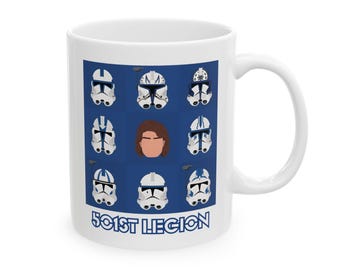501st Legion Clone Trooper Helm Tasse, 501st Legion Helm Kunst, Anakin inspiriert Star Wars Tasse, Clone Wars Kaffeetasse, Klon Helm Keramiktasse