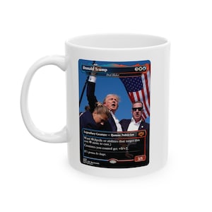 Donald Trump MTG Proxy Card Mug, Magic The Gathering Political Proxy Cup, Donald Trump Trading Card Mug image 6