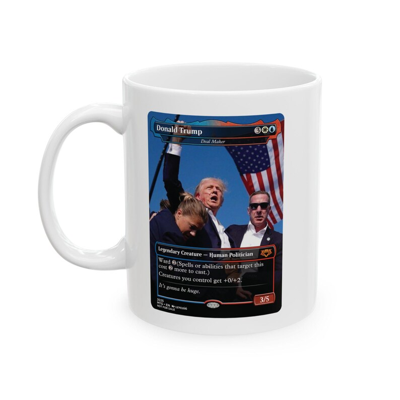 Donald Trump MTG Proxy Card Mug, Magic The Gathering Political Proxy Cup, Donald Trump Trading Card Mug image 6