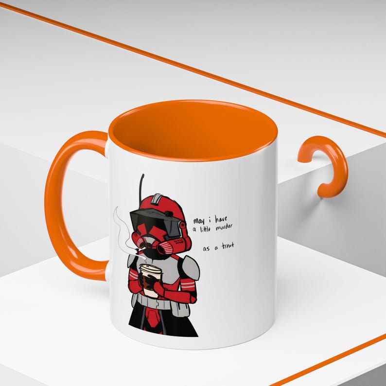 Kommandant Fox Tasse, Star Wars Clone Trooper Kaffeetasse, Coruscant Guard inspiriert Geschenk, Clone Wars Fan Art Tasse, Sci-Fi Geek Geschenk, individuelle Nerdy Tasse Bild 16