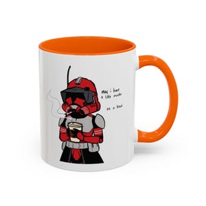 Kommandant Fox Tasse, Star Wars Clone Trooper Kaffeetasse, Coruscant Guard inspiriert Geschenk, Clone Wars Fan Art Tasse, Sci-Fi Geek Geschenk, individuelle Nerdy Tasse Bild 8
