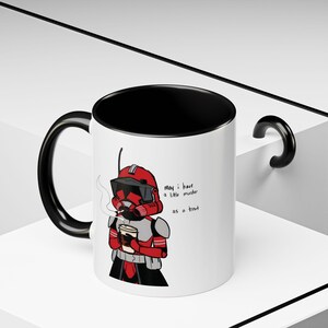 Kommandant Fox Tasse, Star Wars Clone Trooper Kaffeetasse, Coruscant Guard inspiriert Geschenk, Clone Wars Fan Art Tasse, Sci-Fi Geek Geschenk, individuelle Nerdy Tasse Bild 12