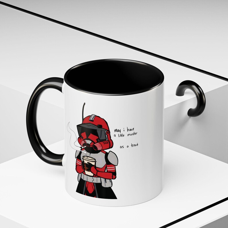 Kommandant Fox Tasse, Star Wars Clone Trooper Kaffeetasse, Coruscant Guard inspiriert Geschenk, Clone Wars Fan Art Tasse, Sci-Fi Geek Geschenk, individuelle Nerdy Tasse Bild 12