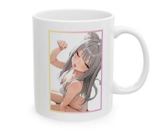 Sexy Kitty Anime Girl Tasse, Heiße Waifu Cat Girl Kaffeetasse, Kawaii NSFW Tasse, Süßes Otaku Geschenk, Anime Catgirl Ästhetische Tasse