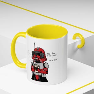 Kommandant Fox Tasse, Star Wars Clone Trooper Kaffeetasse, Coruscant Guard inspiriert Geschenk, Clone Wars Fan Art Tasse, Sci-Fi Geek Geschenk, individuelle Nerdy Tasse Bild 18