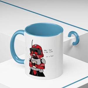 Kommandant Fox Tasse, Star Wars Clone Trooper Kaffeetasse, Coruscant Guard inspiriert Geschenk, Clone Wars Fan Art Tasse, Sci-Fi Geek Geschenk, individuelle Nerdy Tasse Bild 15