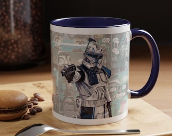 Star Wars Captain Rex Tasse, Clone Trooper Kaffeetasse, Comic Style Clone Trooper Geschenk für Star Wars Fans