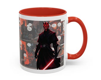Star Wars Darth Maul Mug, Comic Book Style Villain Cup, Sith Lord Coffee Mug | Star Wars Gift for Fans & Collectors