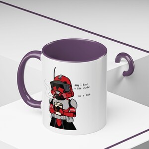 Kommandant Fox Tasse, Star Wars Clone Trooper Kaffeetasse, Coruscant Guard inspiriert Geschenk, Clone Wars Fan Art Tasse, Sci-Fi Geek Geschenk, individuelle Nerdy Tasse Bild 17
