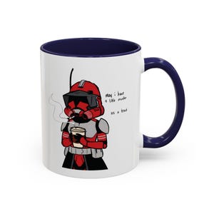 Kommandant Fox Tasse, Star Wars Clone Trooper Kaffeetasse, Coruscant Guard inspiriert Geschenk, Clone Wars Fan Art Tasse, Sci-Fi Geek Geschenk, individuelle Nerdy Tasse Bild 6