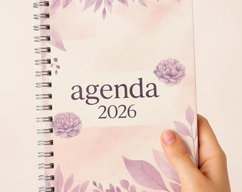 Agenda 2025-2026 Editable PDF | Planner Digital Español | Calendario Mensual y Semanal