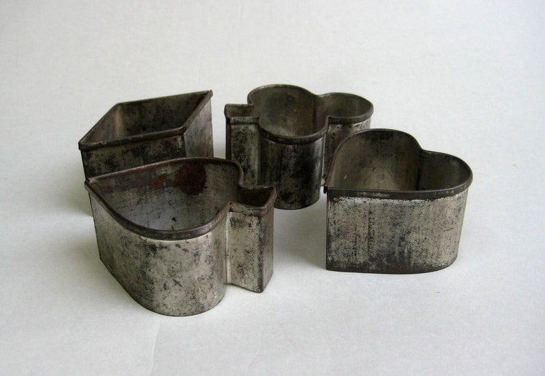Tin Cookie Cutter Antique Cookie Cutters Antique Tin Cookie Etsy
