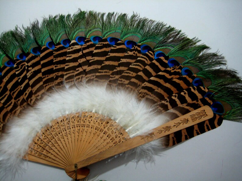 Ladies Hand Fan100 Years Old Folding Fan Feather Hand Fan Etsy