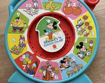 1989 Mickey's Count to 10 See N' Say Tested & Working Mattel Vintage